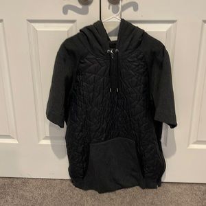 Nike Jordan, short sleeved hoodie. Black and dark grey. Size: L